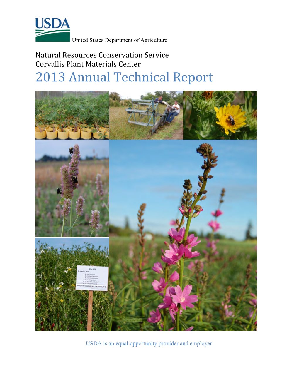 2013 Corvallis Plant Materials Center Annual Technical Report