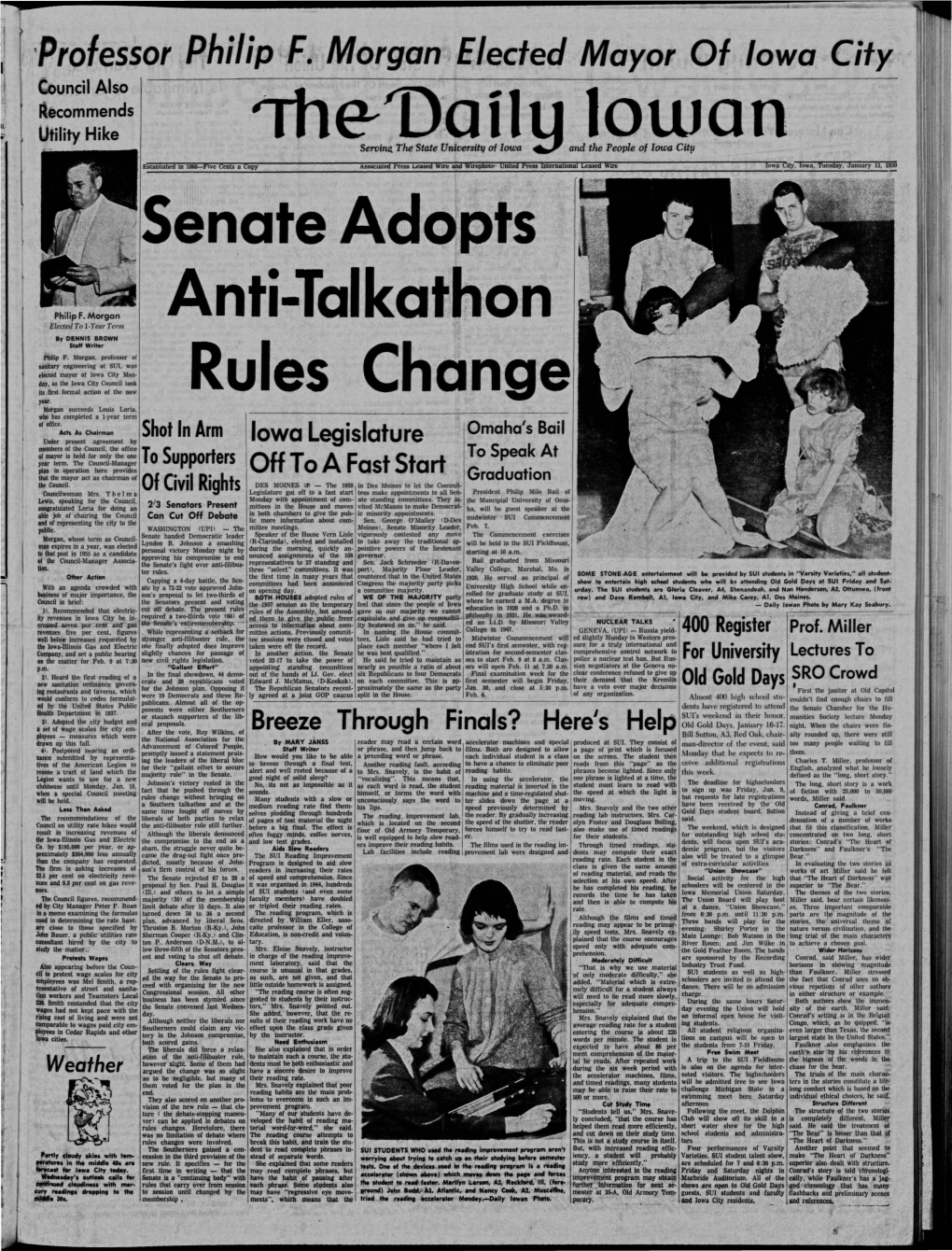 Daily Iowan (Iowa City, Iowa), 1959-01-13