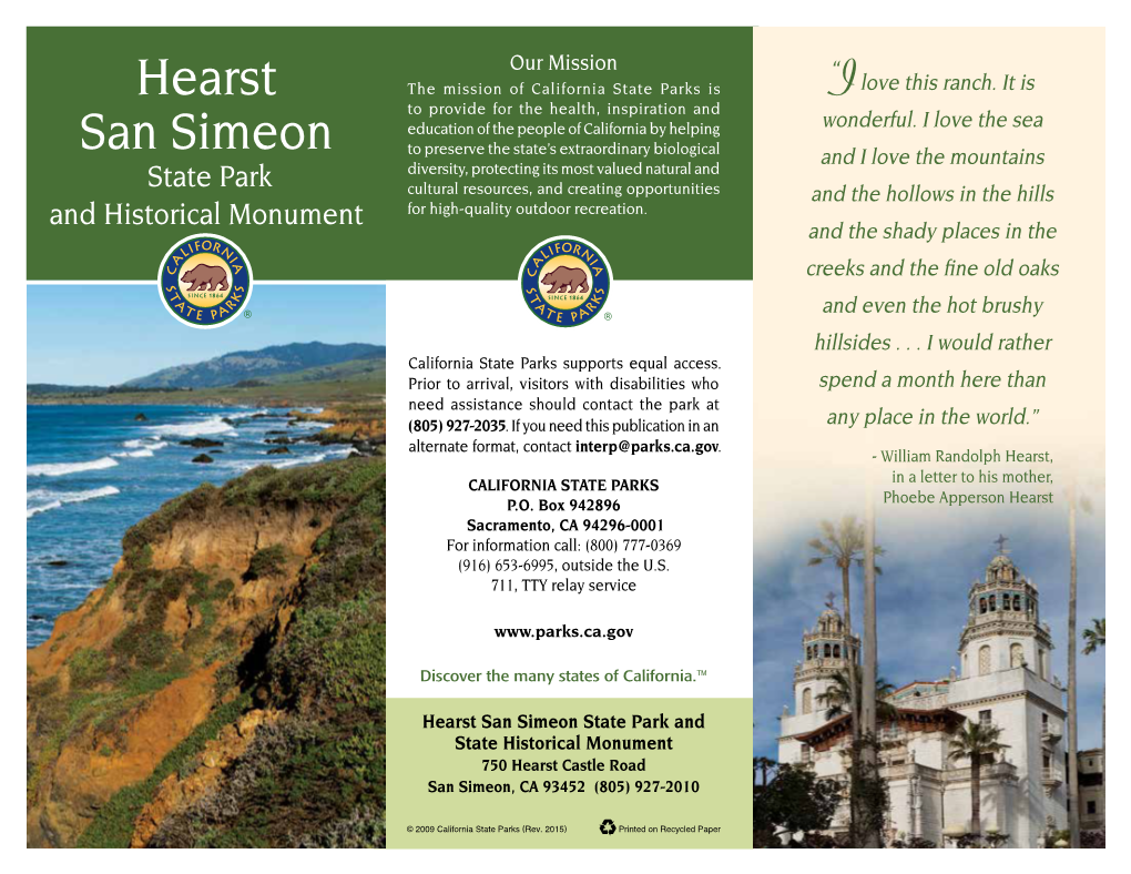 Hearst San Simeon State Park and Historical Monument