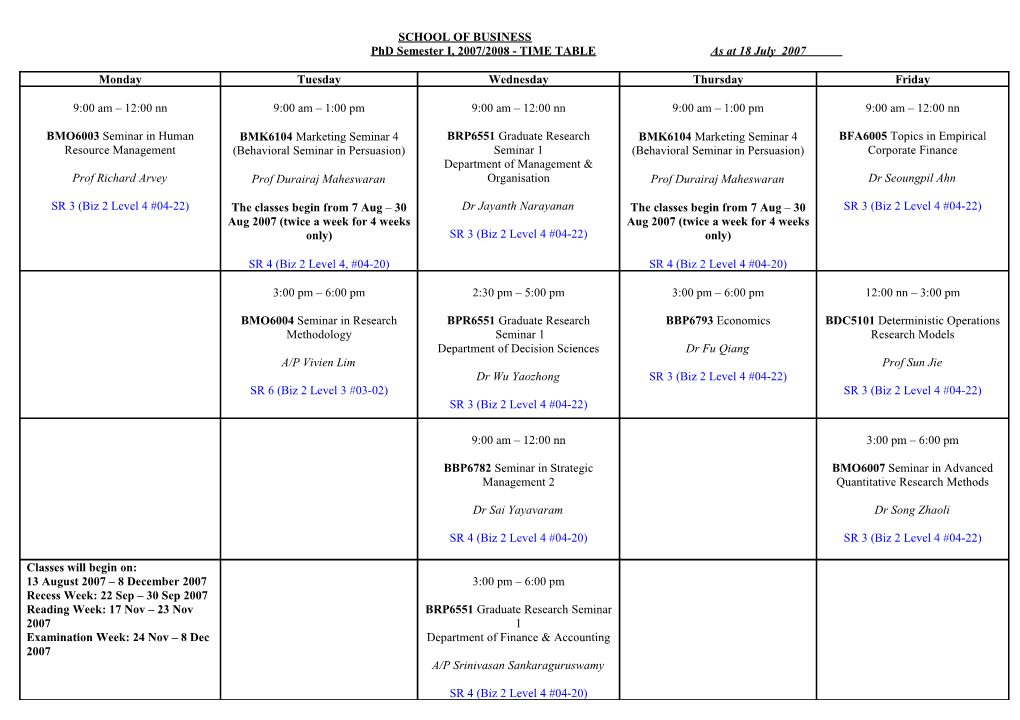 Msc/Phd Semester 2, 1999/2000