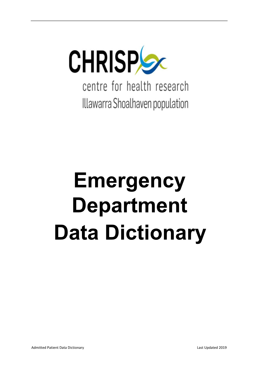 Emergency Department Data Dictionary