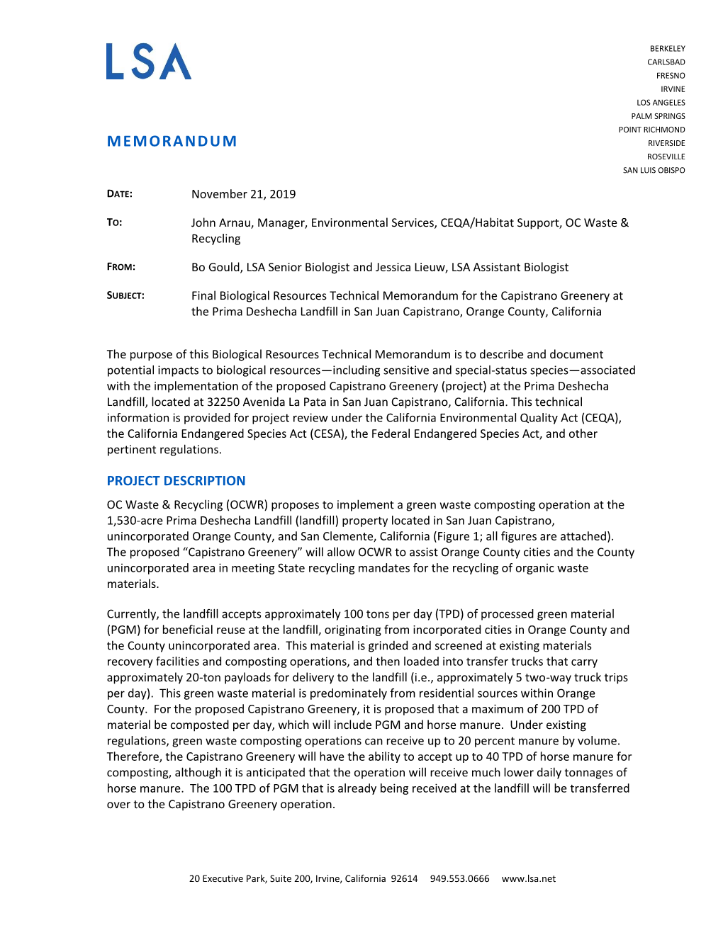 Biological Resources Impact Analysis