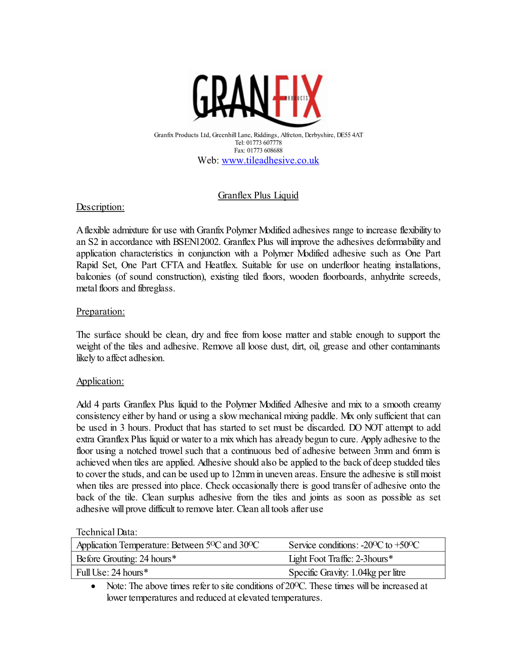 Web: Granflex Plus Liquid Description