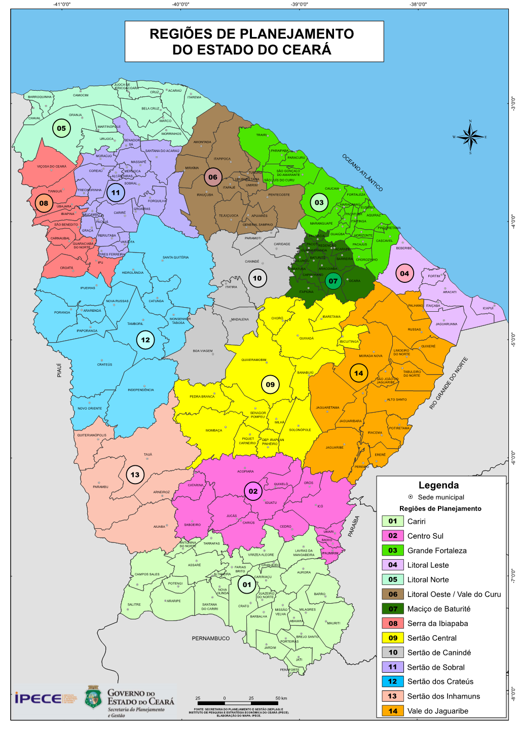 Regiões De Planejamento Do Estado Do Ceará