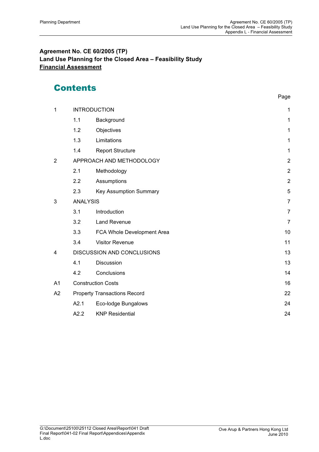 Appendix L Financial Assessment