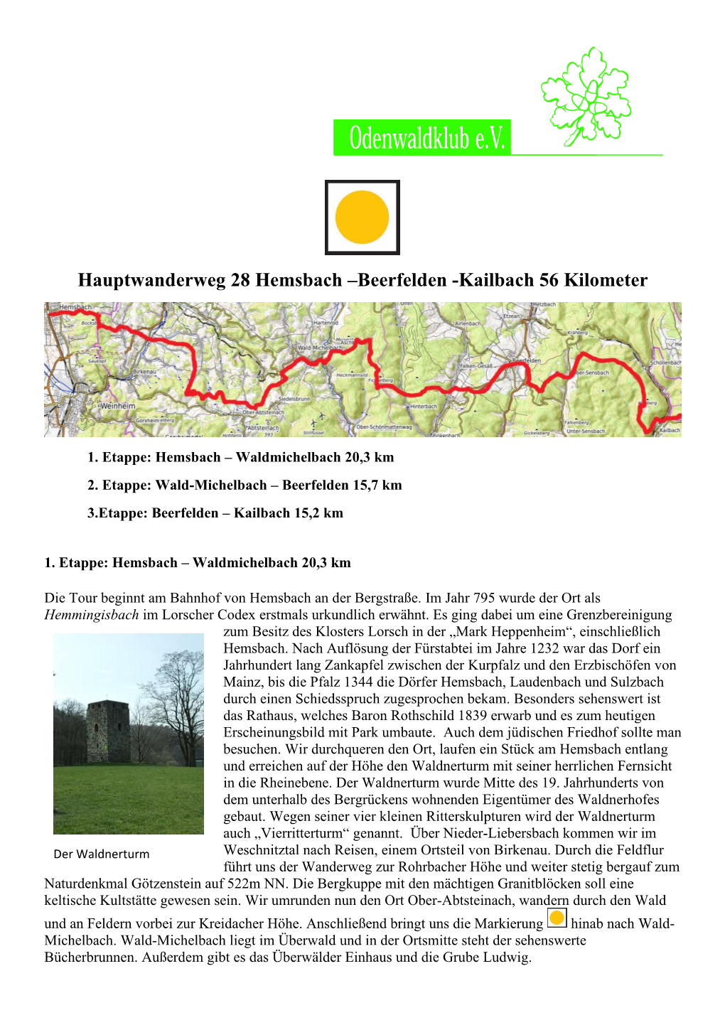 Beerfelden -Kailbach 56 Kilometer