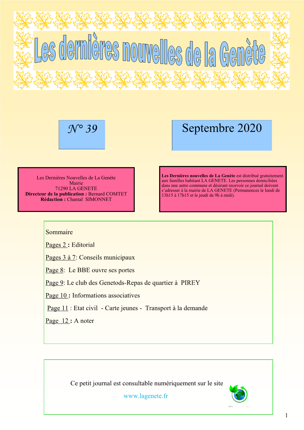 N° 39 Septembre 2020