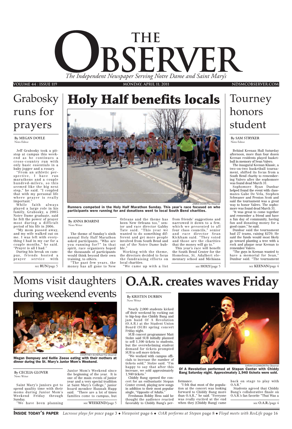 Holy Half Benefits Locals OAR Creates Waves Friday