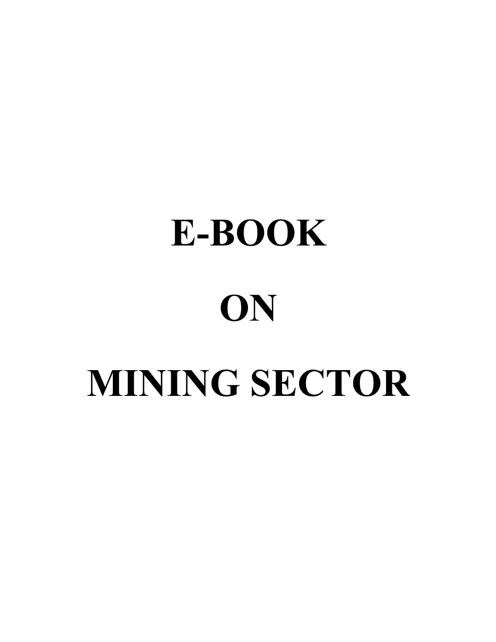 E-Book on Mining Sector