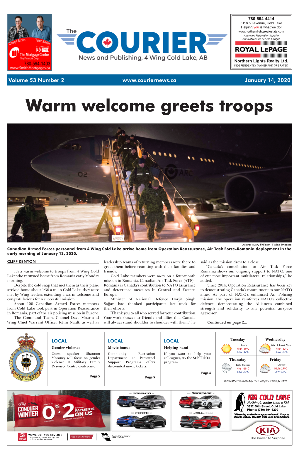 Warm Welcome Greets Troops