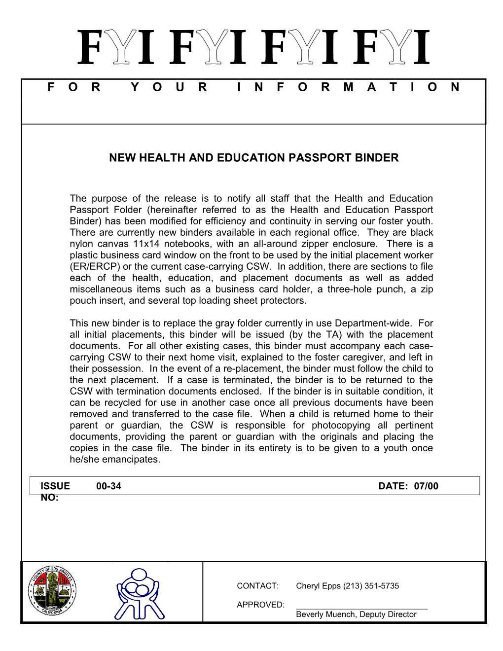 New Health and Education Passport Binder