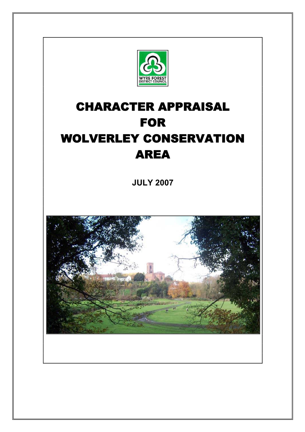 Character Appraisal for Wolverley Conservation Area