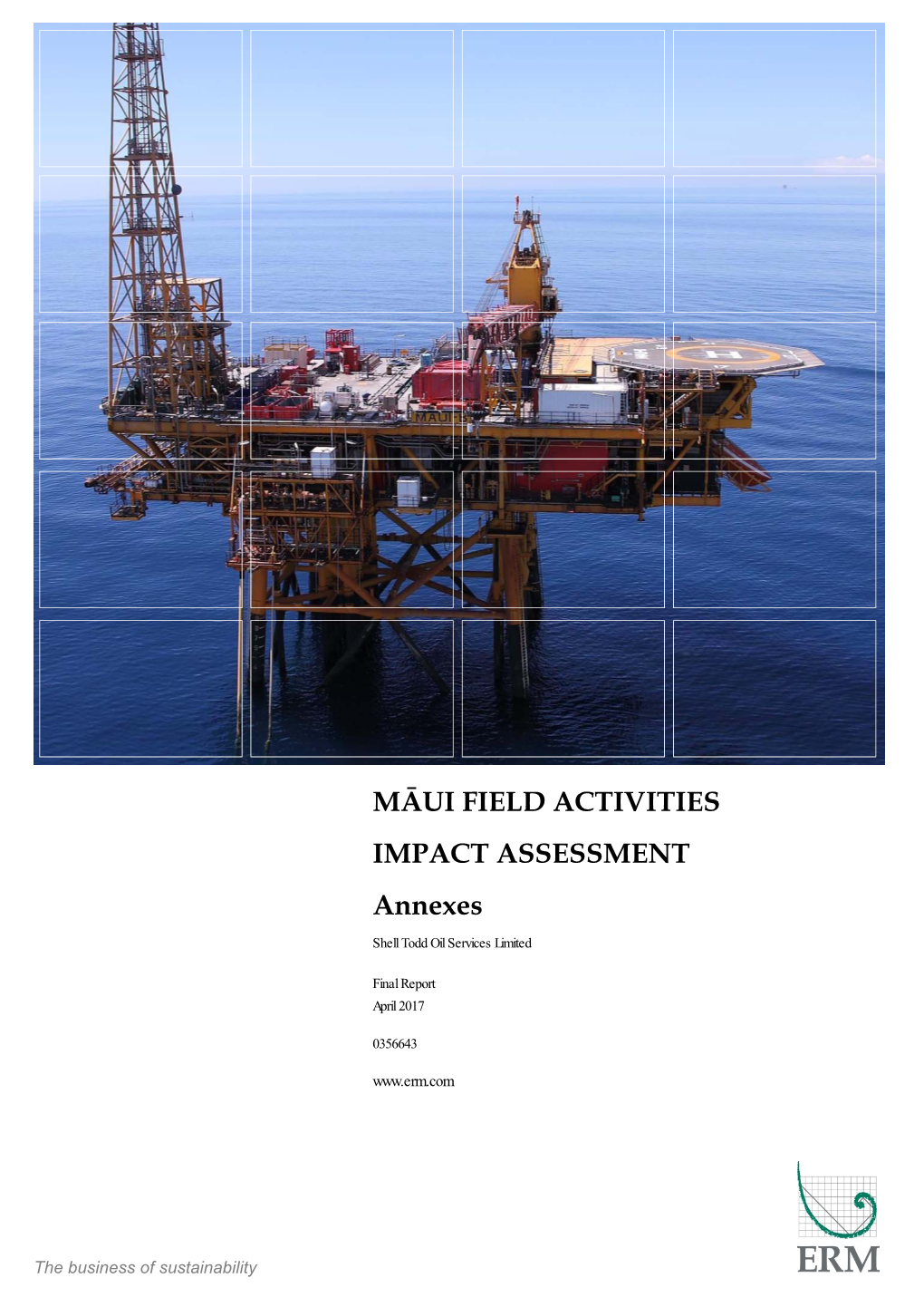 MĀUI FIELD ACTIVITIES IMPACT ASSESSMENT Annexes Shell Todd Oil Services Limited