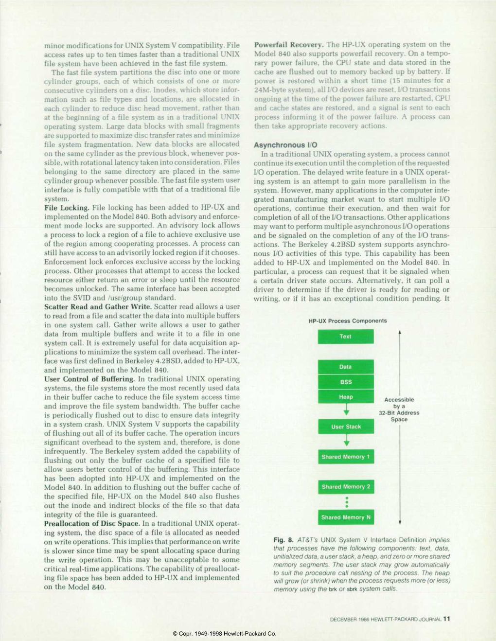 Minor Modifications for UNIX System V Compatibility. File Access Rates Up