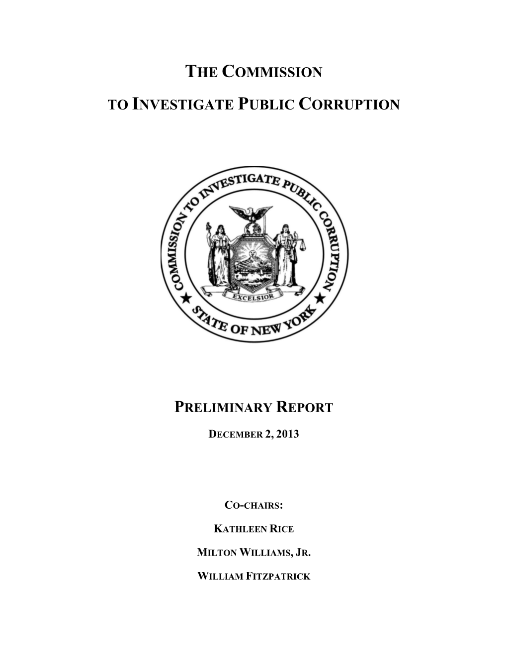 The Commission to Investigate Public Corruption