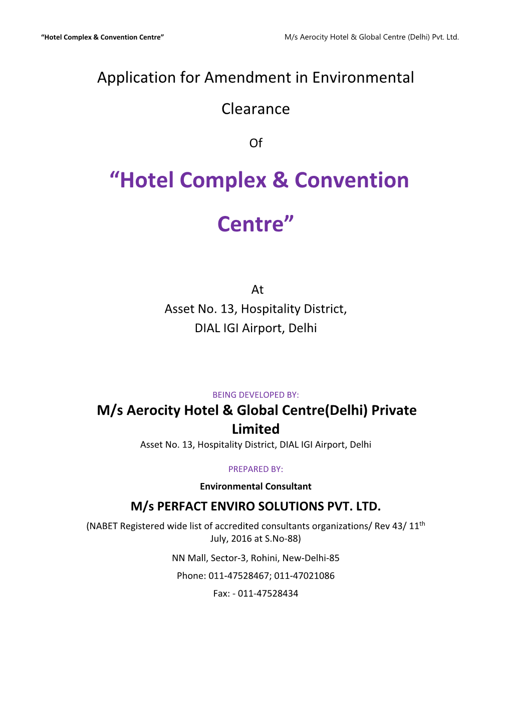 Hotel Complex & Convention Centre