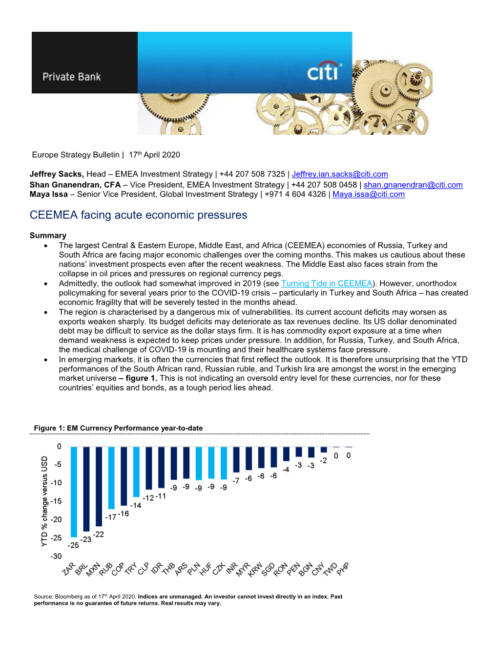 CEEMEA Facing Acute Economic Pressures