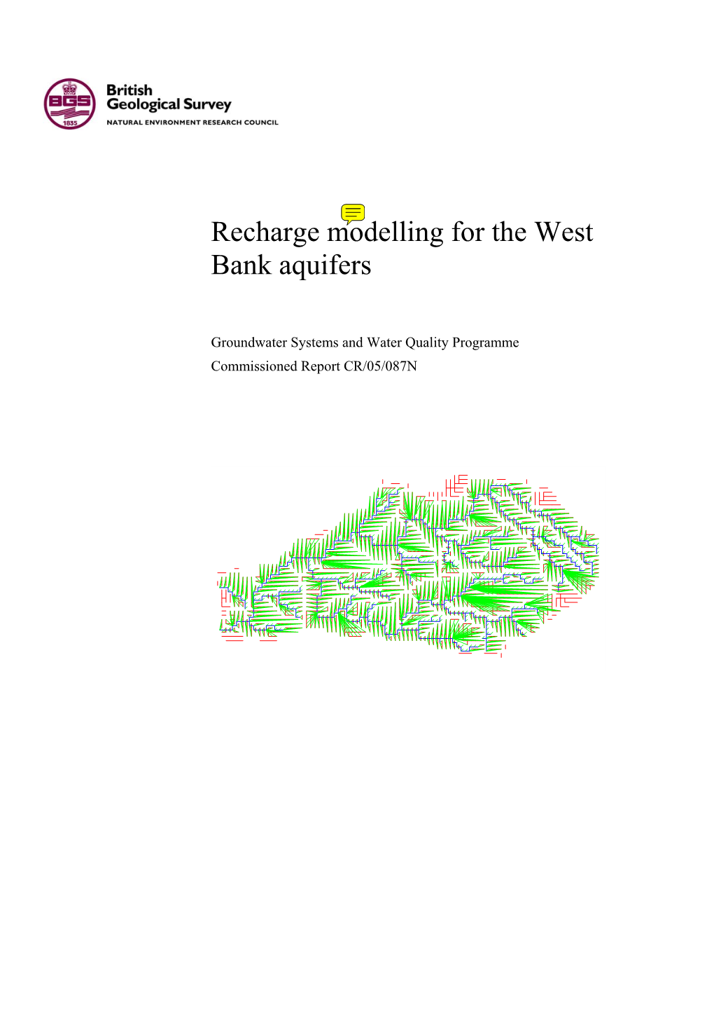 Recharge Modelling for the West Bank Aquifers