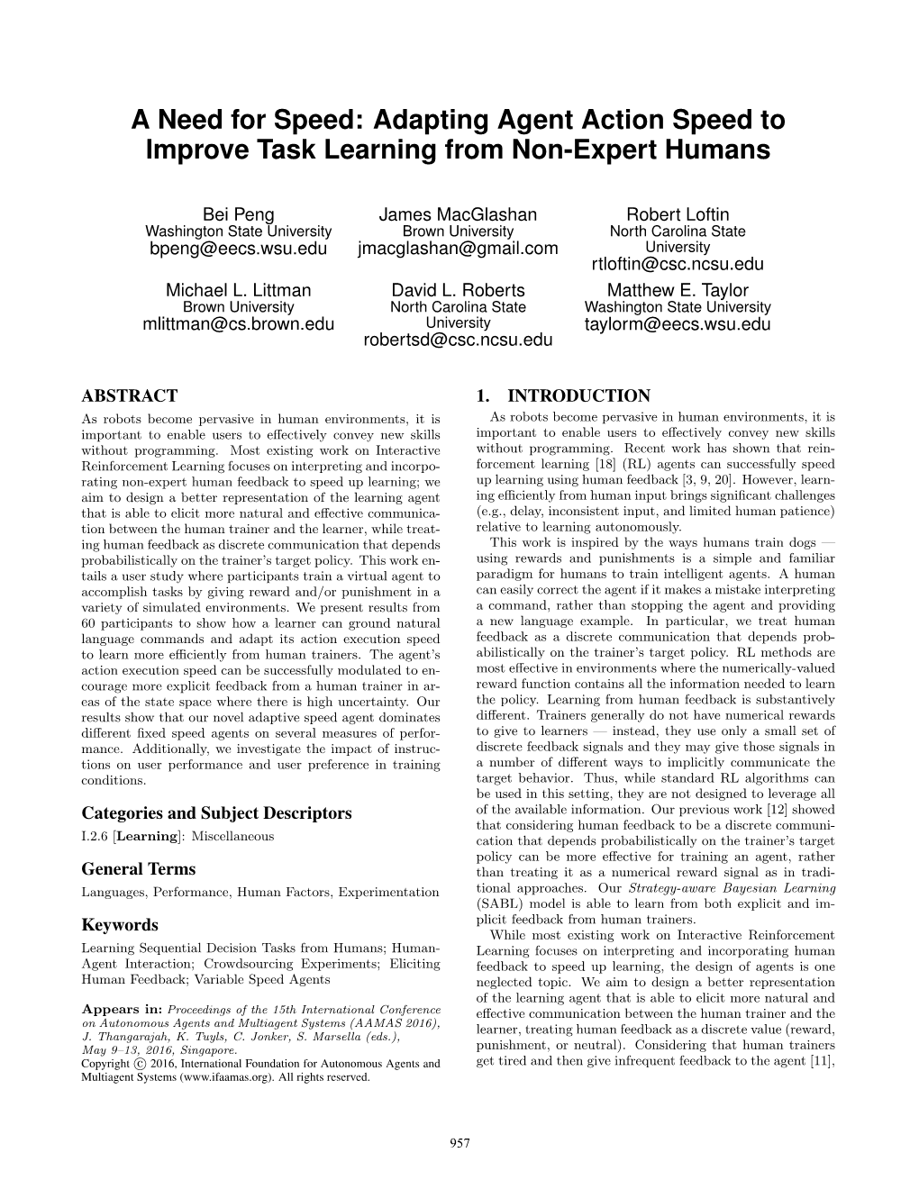 Adapting Agent Action Speed to Improve Task Learning from Non-Expert Humans