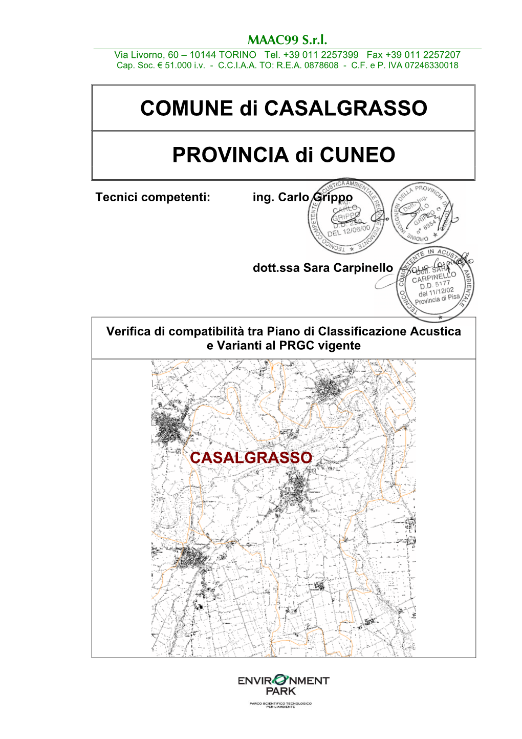 COMUNE Di CASALGRASSO PROVINCIA Di CUNEO