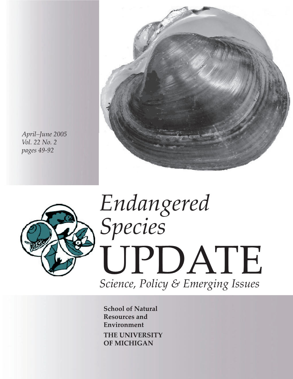 Endangered Species UPDATE Science, Policy & Emerging Issues