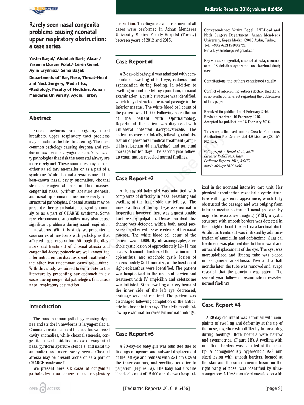 Rarely Seen Nasal Congenital Problems Causing Neonatal Upper