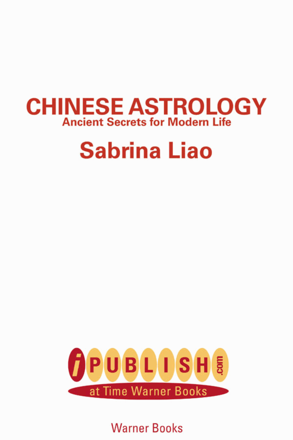 Chinese Astrology 11/7/00 9:33 AM Page I