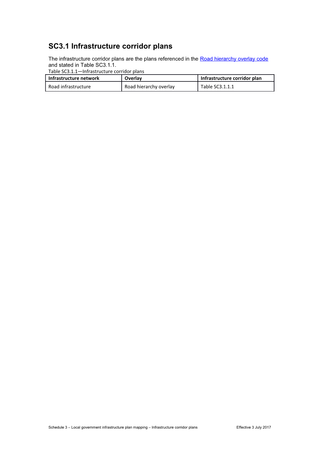 Schedule 3 Priority Infrastructure Plan Mapping and Support Material