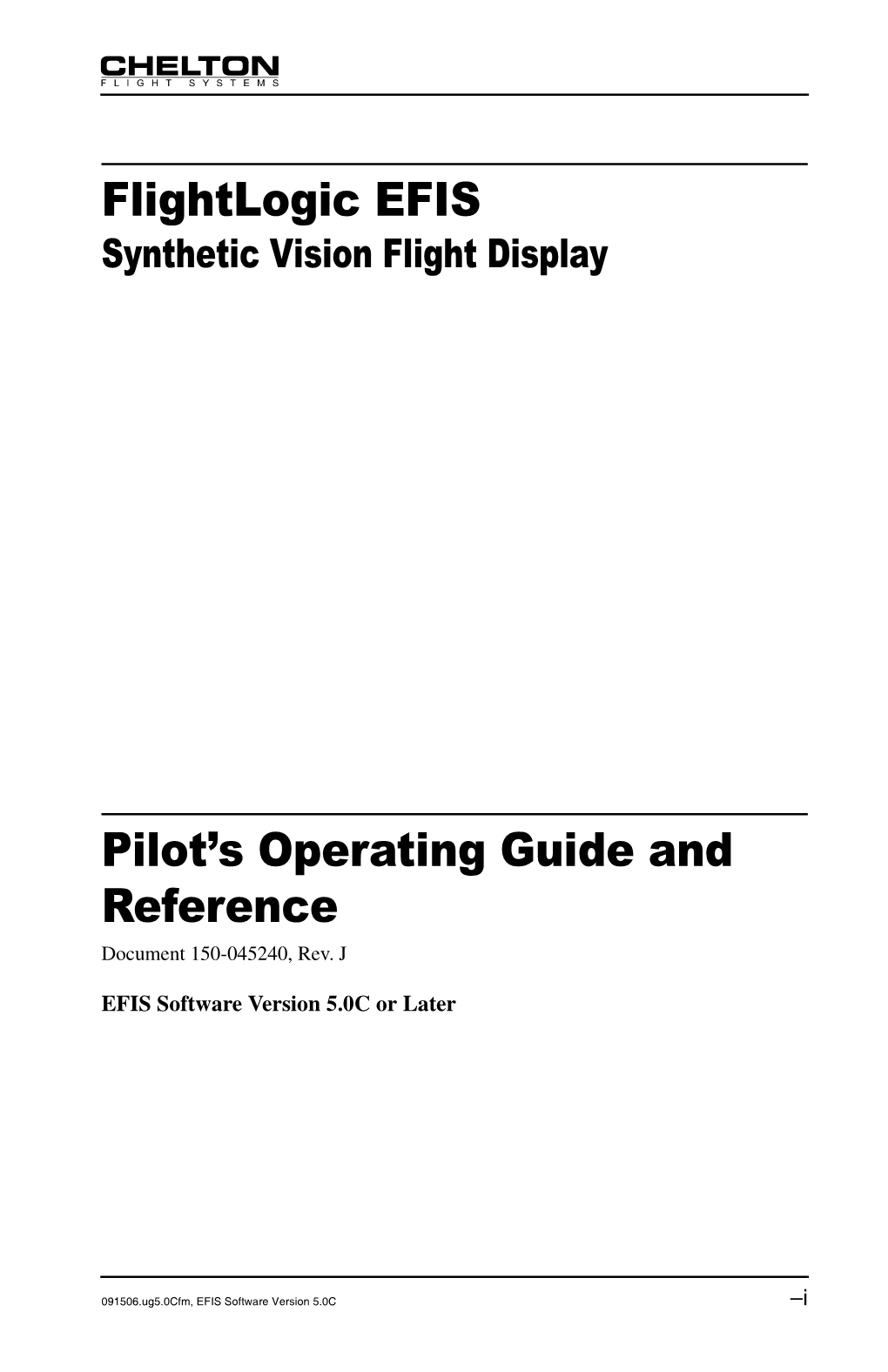 EFIS Pilot Operating Handbook