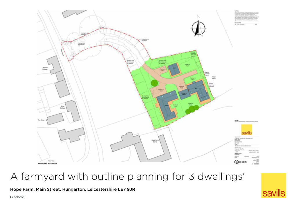 A Farmyard with Outline Planning for 3 Dwellings'