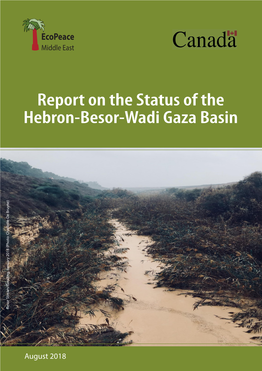 Report on the Status of the Hebron-Besor-Wadi Gaza Basin Besor Stream/Flooding, January Charlotte De Bruyne) Besor 2018 (Photo: Stream/Flooding