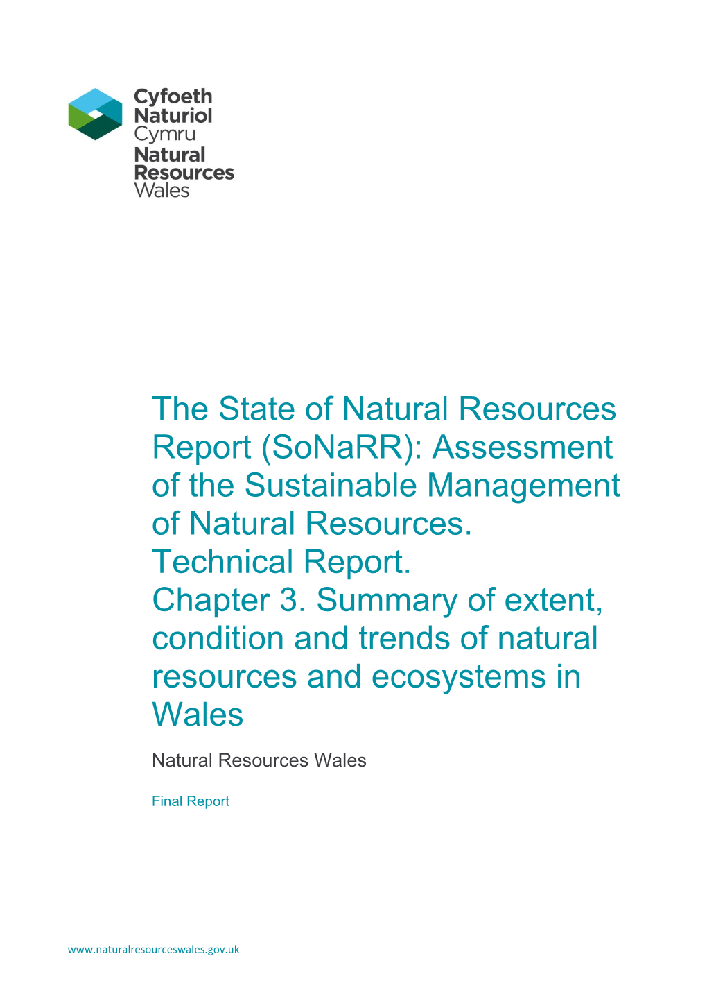 The State of Natural Resources Report (Sonarr): Assessment of the Sustainable Management of Natural Resources