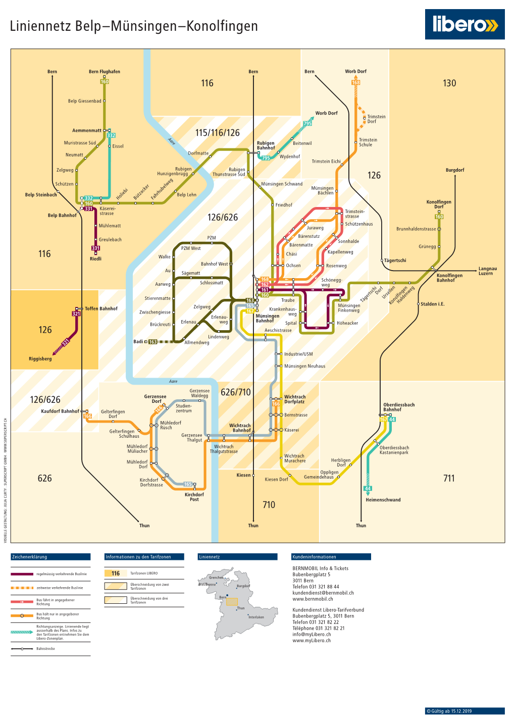 Liniennetz Belp–Münsingen–Konolfingen