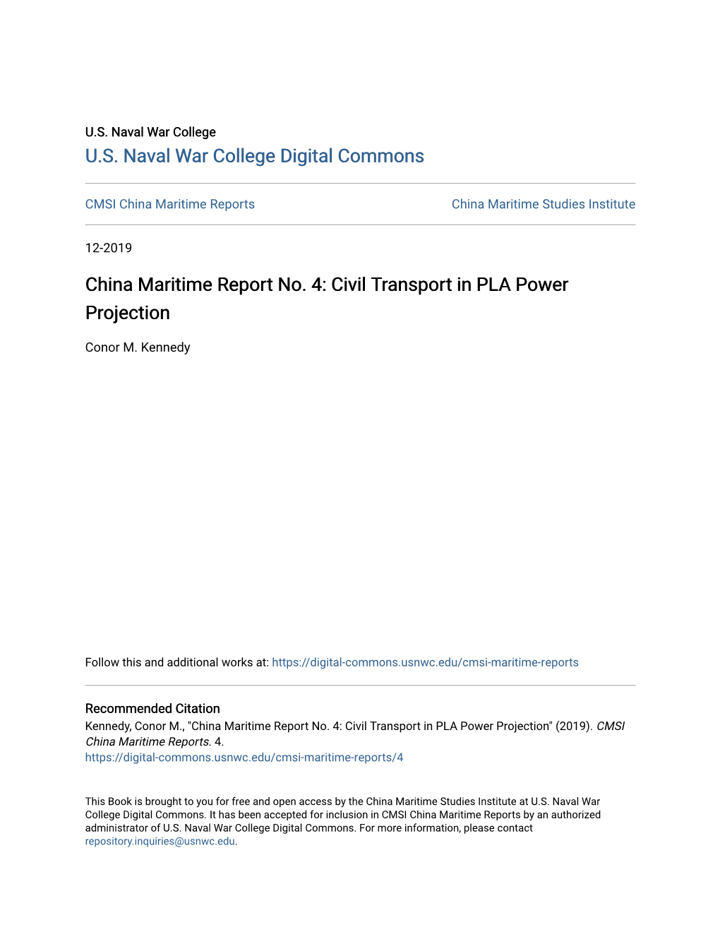 Civil Transport in PLA Power Projection