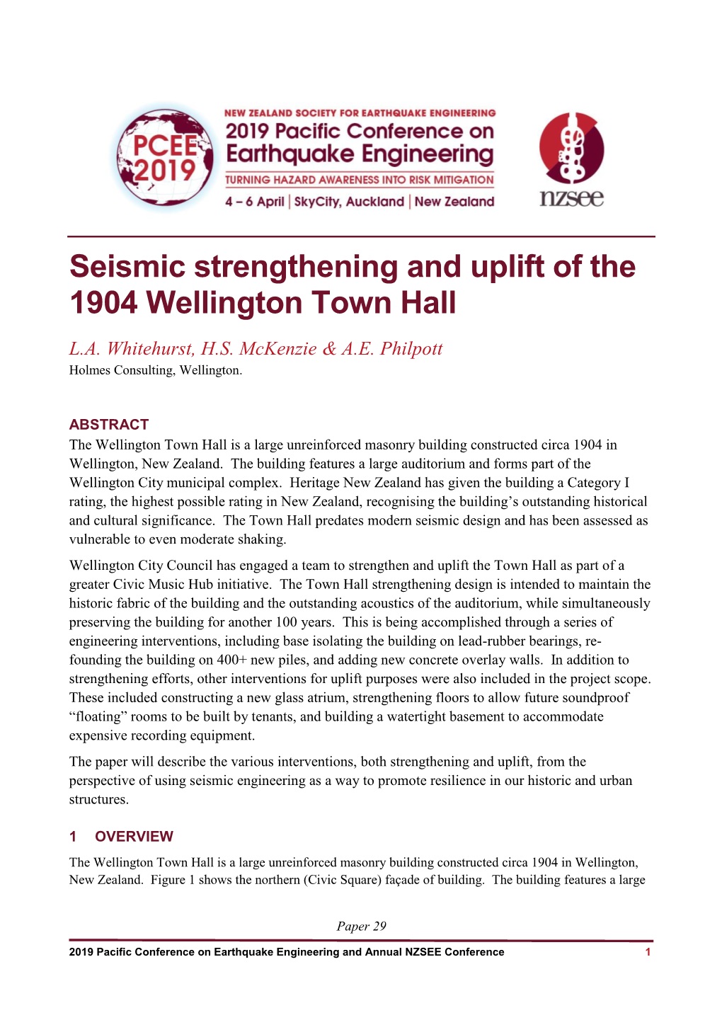 Seismic Strengthening and Uplift of the 1904 Wellington Town Hall