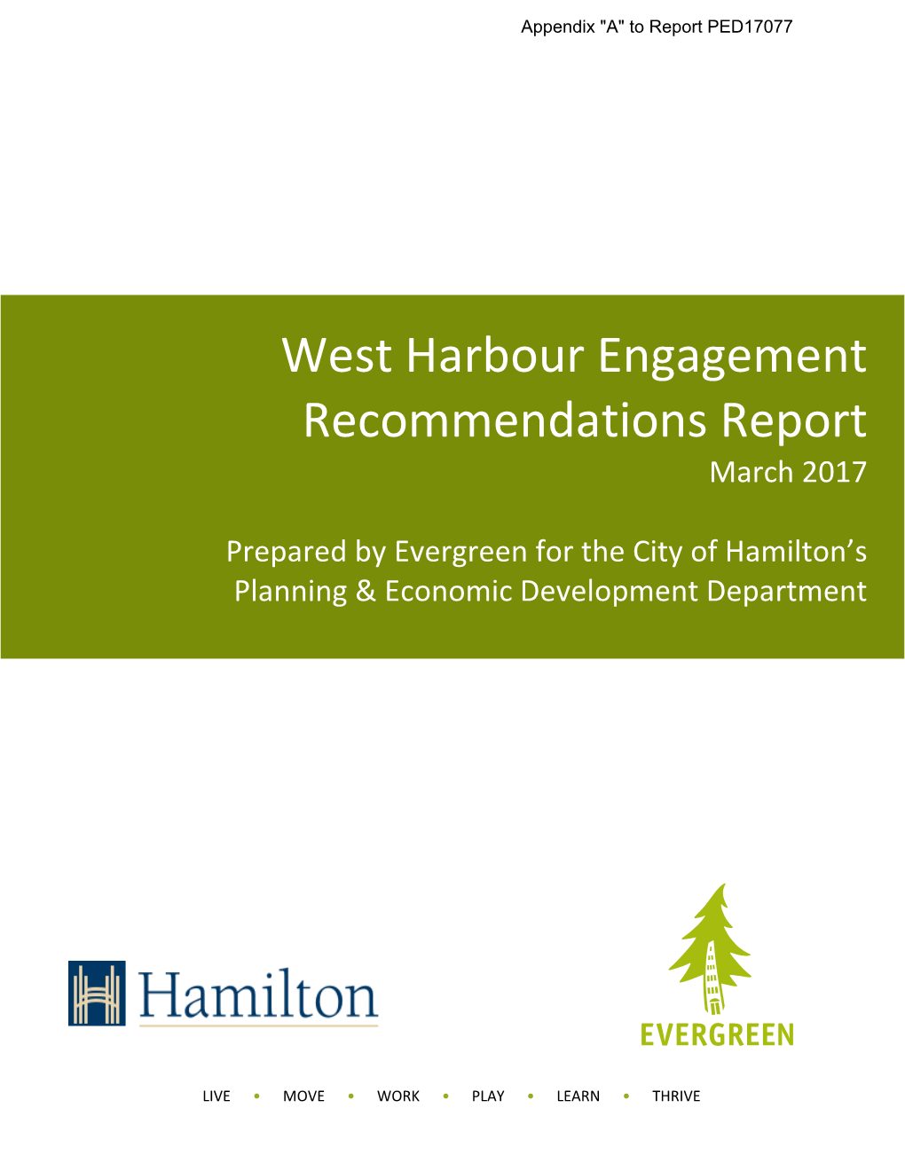 West Harbour Engagement Recommendations Report