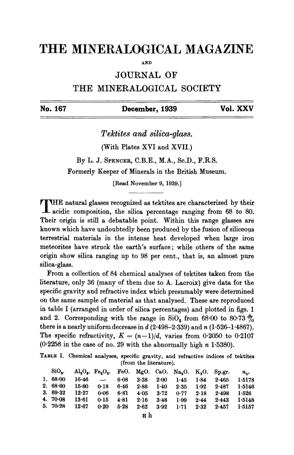 The Mineralogical Magazine