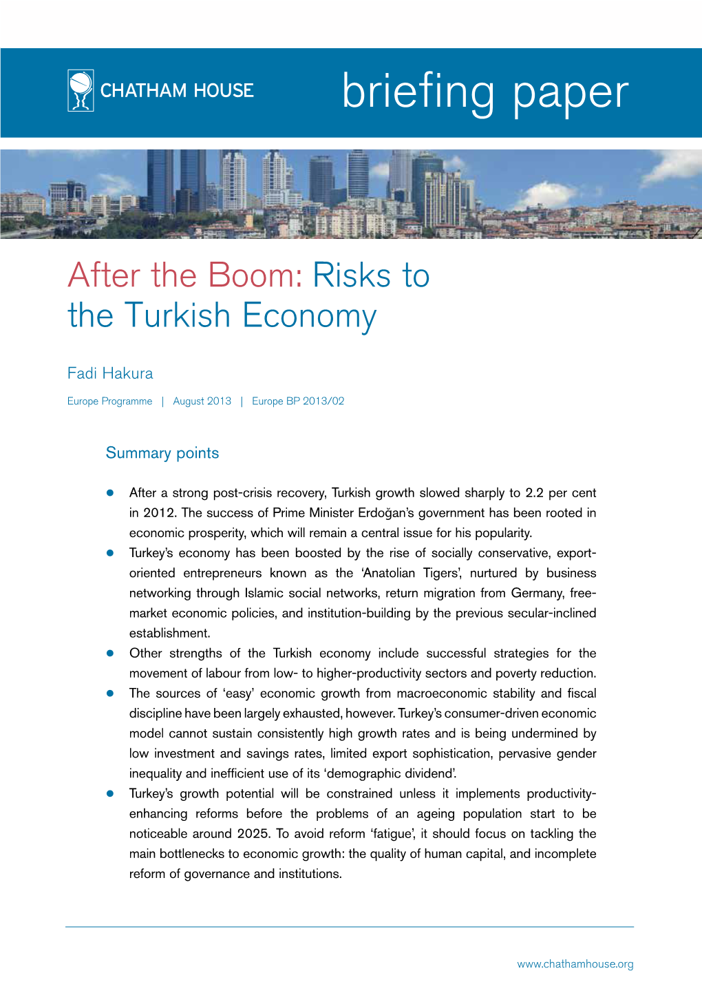 After the Boom: Risks To