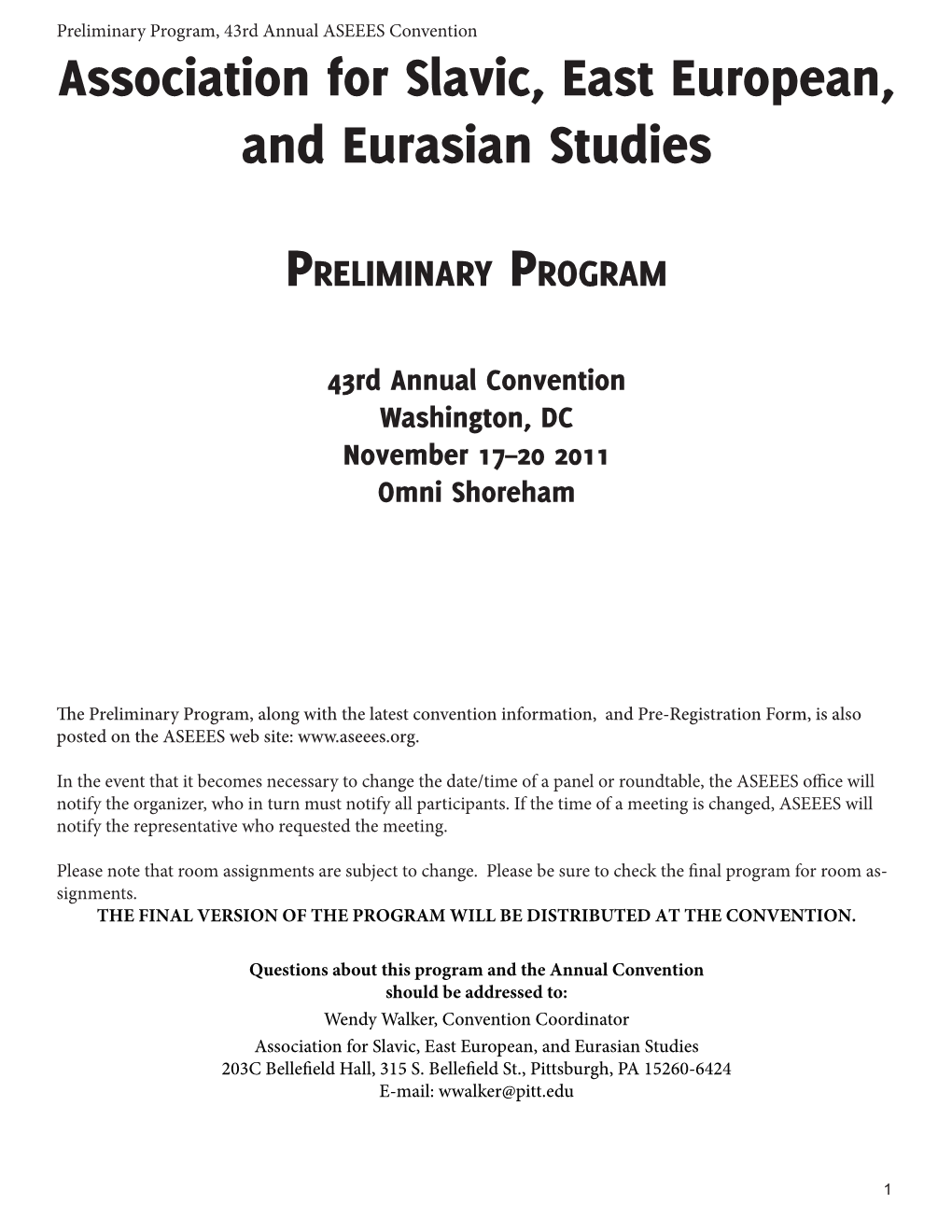 Association for Slavic, East European, and Eurasian Studies