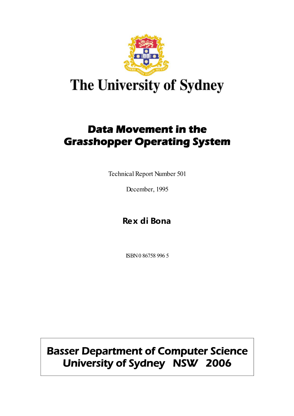 Data Movement in the Grasshopper Operating System Basser
