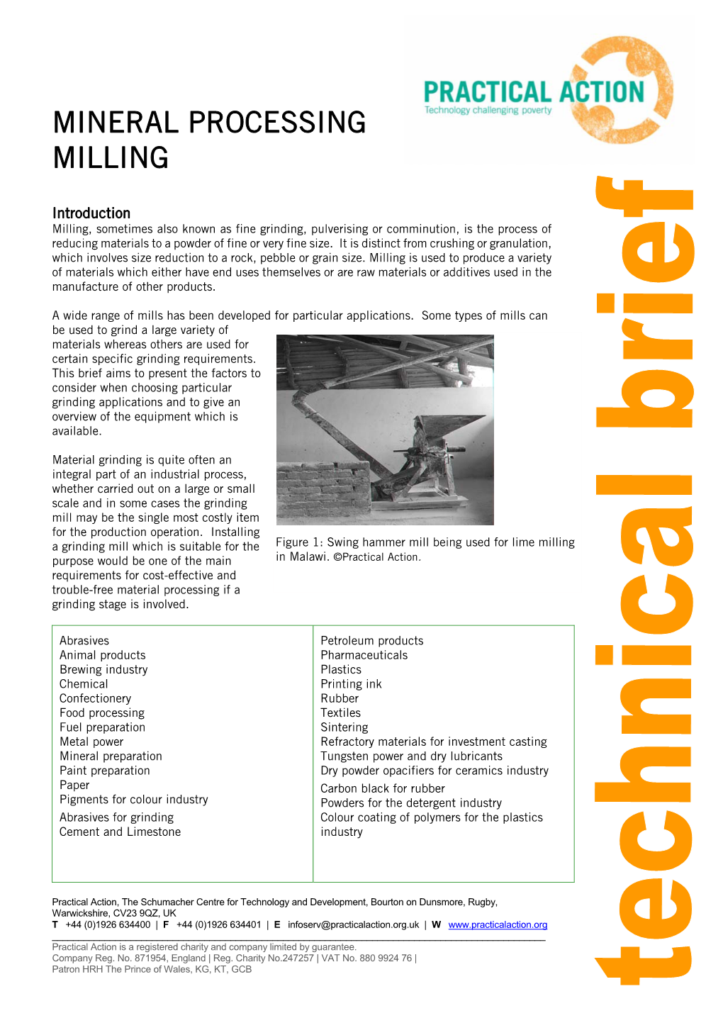 Mineral Processing Milling