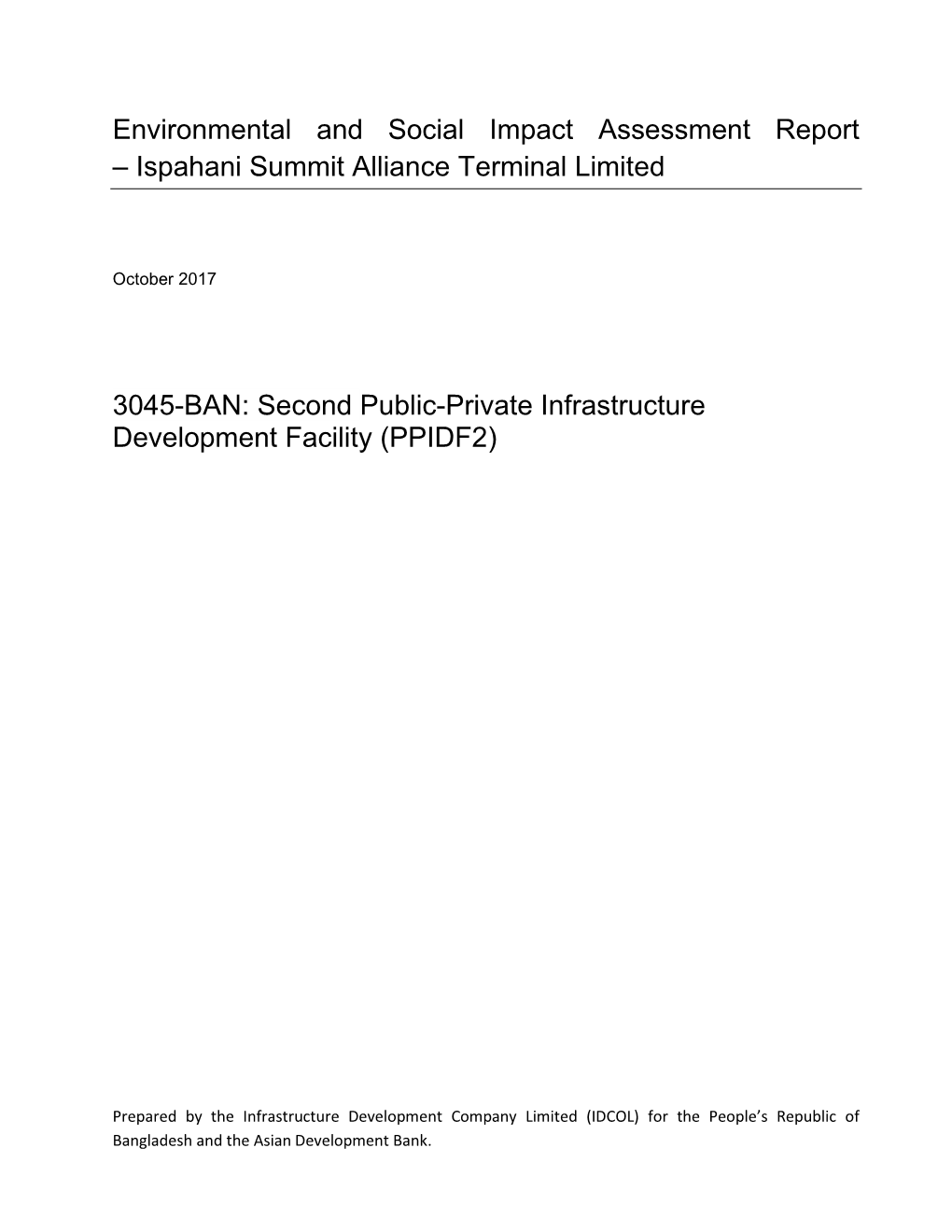Ispahani Summit Alliance Terminal Limited