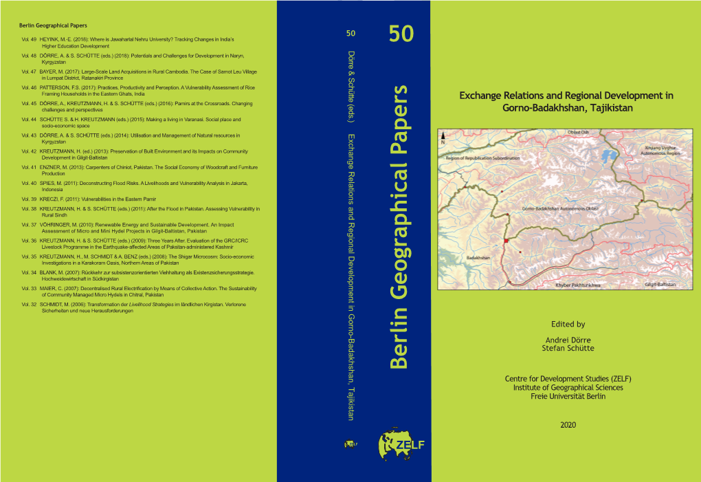 Edited by Andrei Dörre Stefan Schütte Centre for Development Studies