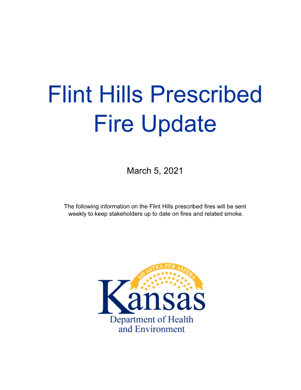 Flint Hills Prescribed Fire Update