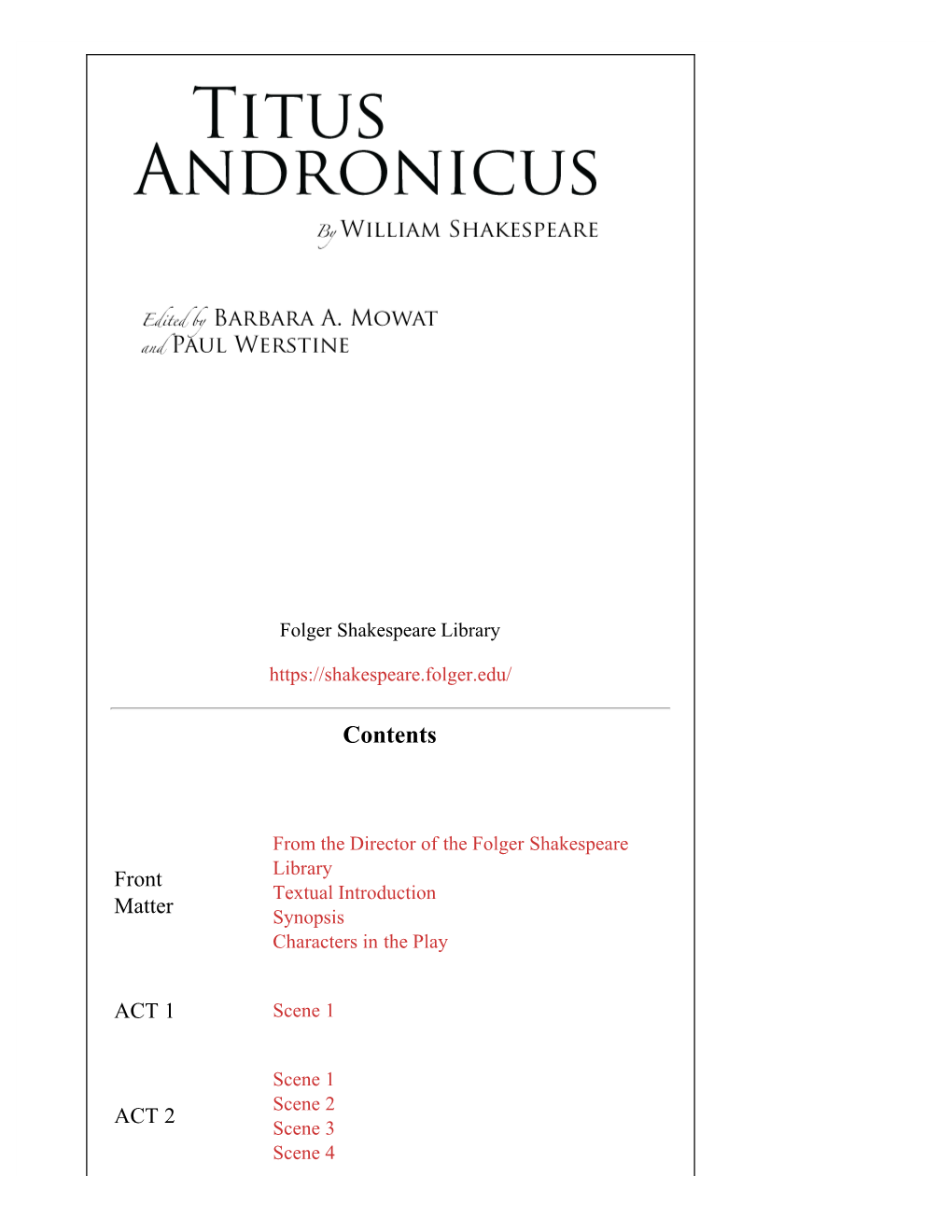 Titus Andronicus Overflows with Death and Violence