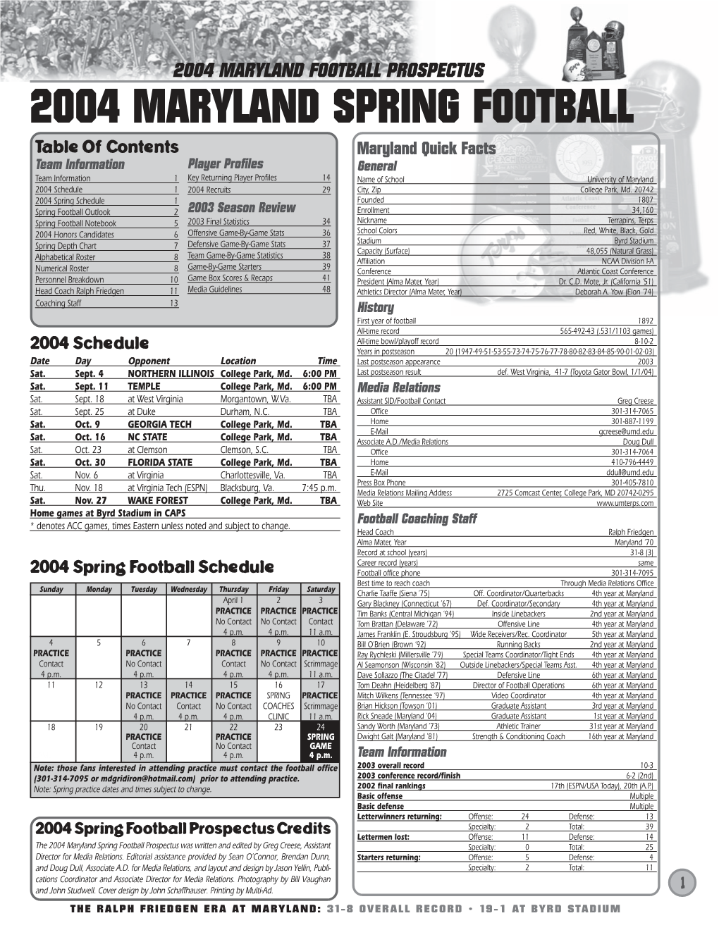 2004 Maryland Spring Football