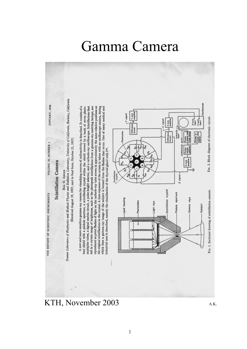 Introduction to and the Early Days of Nuclear Medicine