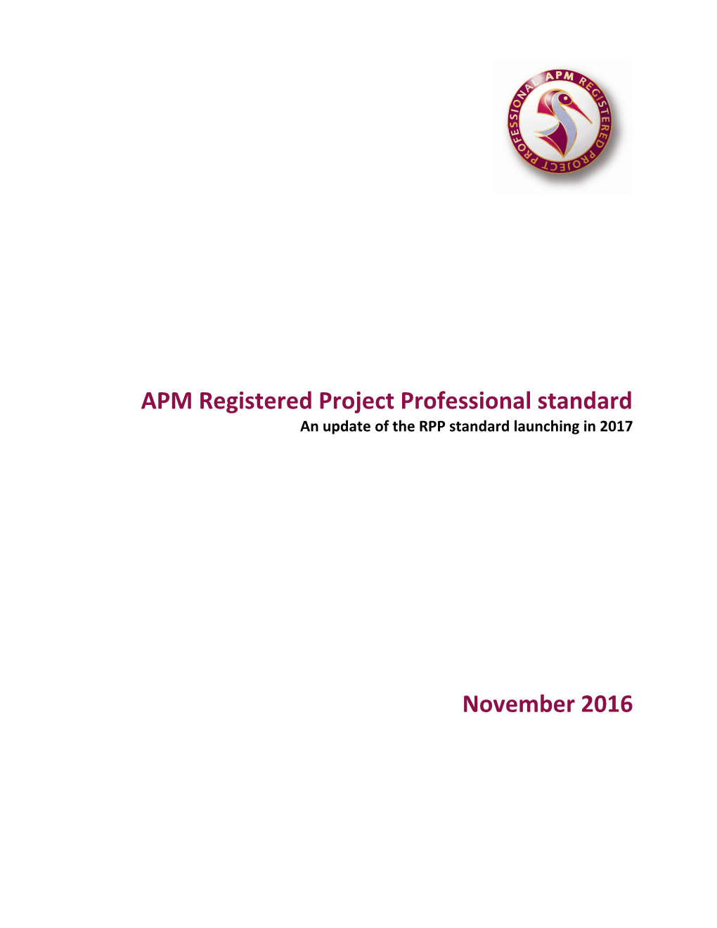 APM Registered Project Professional Standard