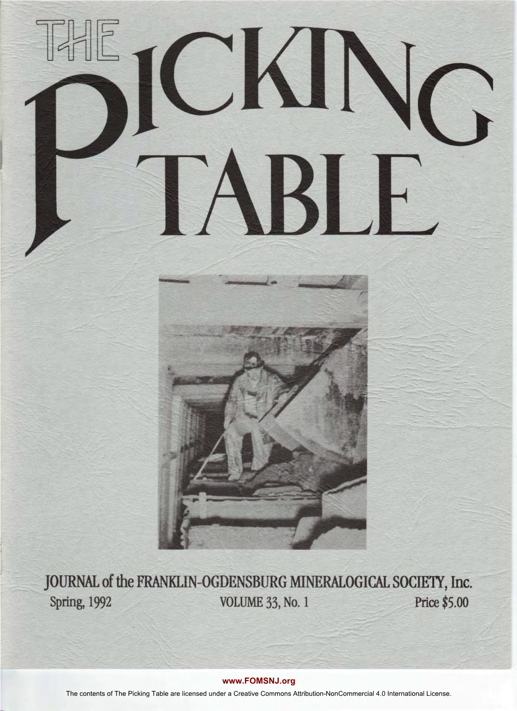 The Picking Table Volume 33, No. 1