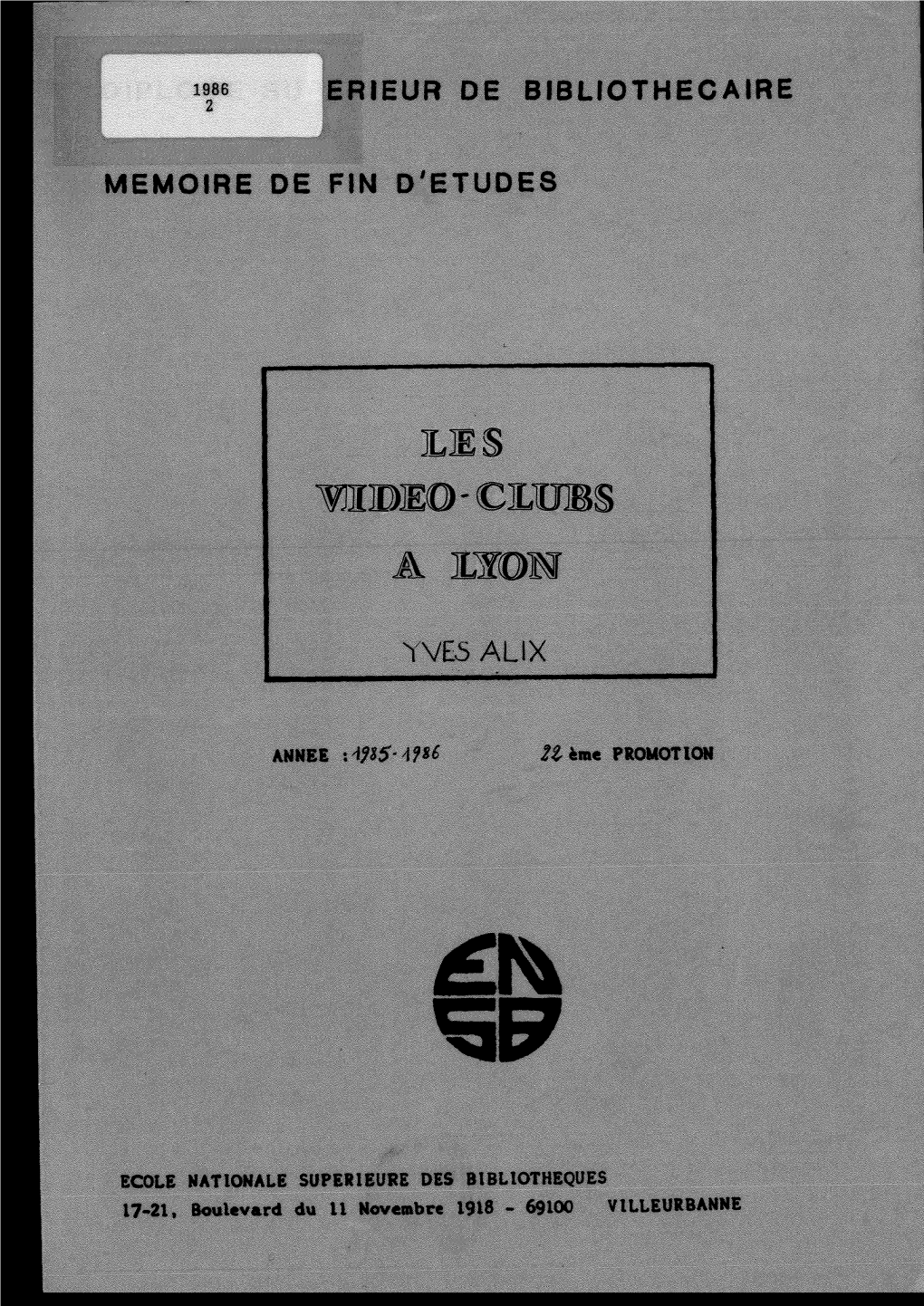 Vidéo-Clubs À Lyon (Les)
